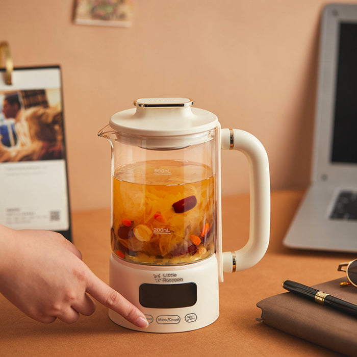 小浣熊 便攜式智能恆溫養生壺 辦公室保溫電水壺 多功能養生壺 600ml 400W