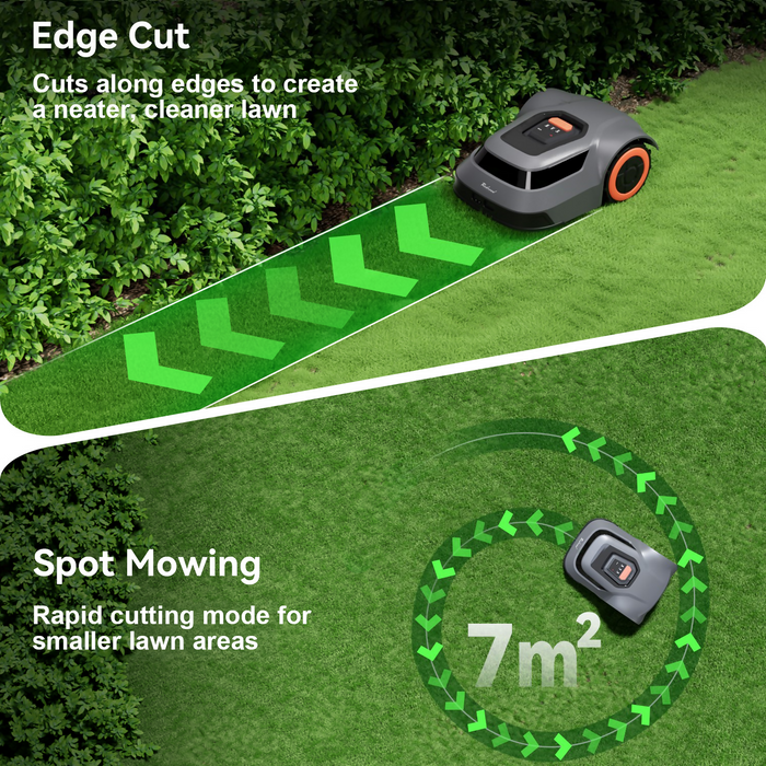 Redroad Robot Lawn Mower, Precise Boundary Wire Break Detection, Automatic robotic Lawnmower with Smart Navigation, APP Controlled, WiFi Bluetooth Connection, Lawns up to 5400 Sq Ft, 45% Slope Support