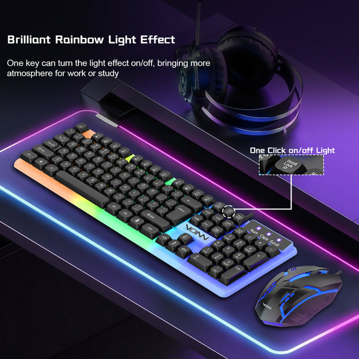 VONN Colorful Suspension Mouse & Keyboard Combo