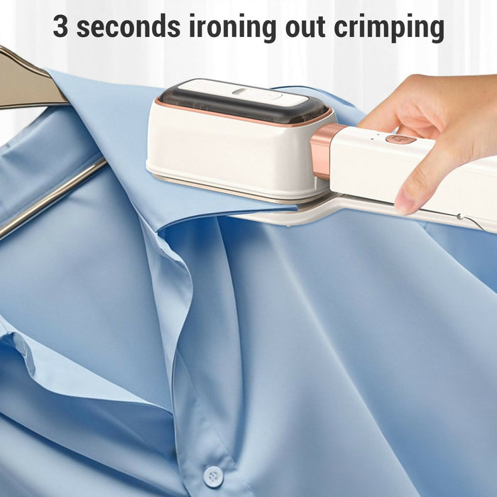Portable Handheld Garment Steamer Iron, 2-in-1 Travel Clothes Steamer with 180° Rotating Handle, Ceramic-Coated Panel, Compact 609g Design, Dry & Steam Iron for Home and Travel,Thoughtful Mother's Day Gift for Her