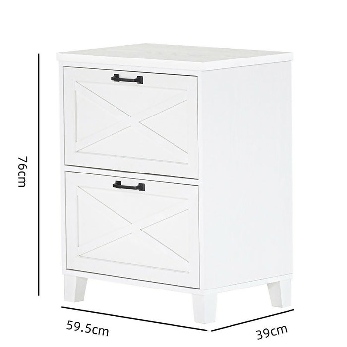 Maxxus 2 Drawer Filling Cabinet, White