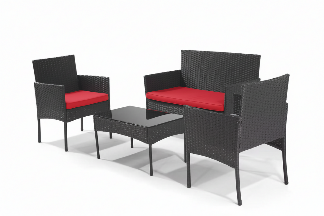4-Piece Small Patio Sofa Set, for Balcony, Deck