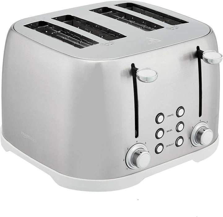 不銹鋼4片寬槽烤麵包機 | 4-Slice Stainless Steel Toaster