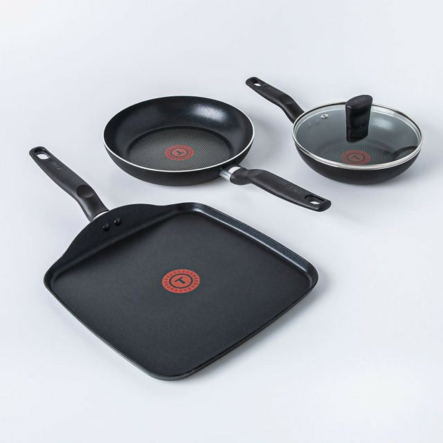 T-fal Essential Grill & Frypan Combo- 4 Piece Set