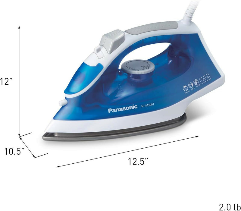 Panasonic NIM300TA 超輕量蒸氣熨斗，帶強力噴射功能，藍色/白色