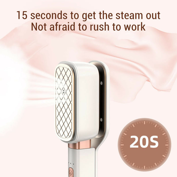 Portable Handheld Garment Steamer Iron, 2-in-1 Travel Clothes Steamer with 180° Rotating Handle, Ceramic-Coated Panel, Compact 609g Design, Dry & Steam Iron for Home and Travel,Thoughtful Mother's Day Gift for Her