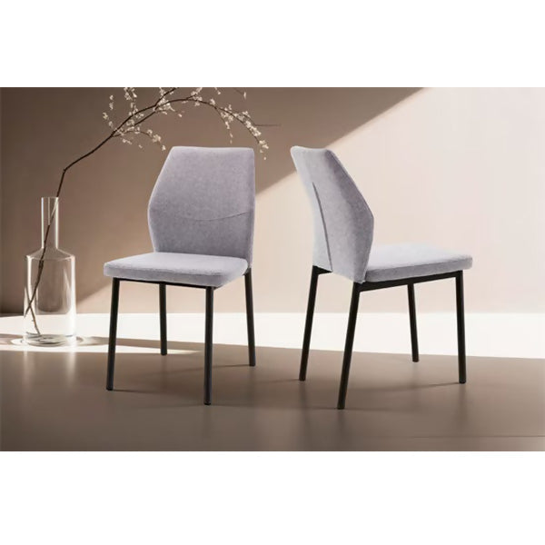 GOLDFAN Set of 4 Fabric Dining Chairs, Metal legs with Soft Paded Chairs for Home