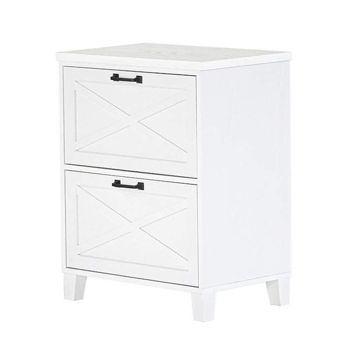 Maxxus 2 Drawer Filling Cabinet, White