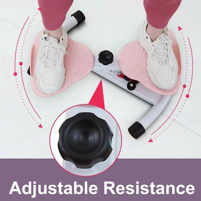 Waist Twister Board with Resistance Bands, Adjustable Resistance Twisting Fitness Tool, Anti-Slip Foot Massage Pedals, Balance Exercise Board for Home Workout, Core Training and Full Body Exercise