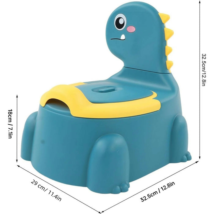 Dinosaur Potty Training Seat for Toddlers Kids Potty Chair with Backrest, Non-Slip Base, Removable Bowl, Easy-Clean Design Portable Baby Toilet Trainer for Boys & Girls