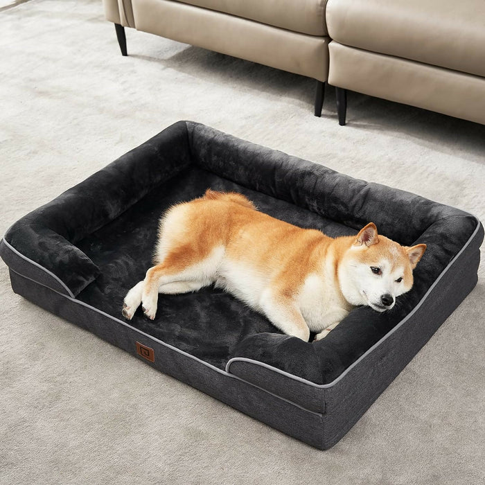 Dog bed with high back best sale