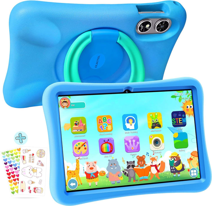OUKITEL OT6 Kids Tablet, 10 Inch Android 13 Tablet for Kids - 16GB+64GB up to 1TB, 8000mAh Toddler Tablet with Shockproof Case,Widevine L1,GMS,WiFi 6, Google Kids Space,Parental Control,Dual Camera