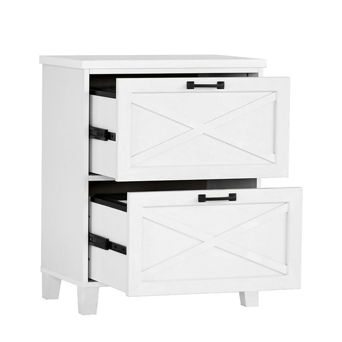 Maxxus 2 Drawer Filling Cabinet, White