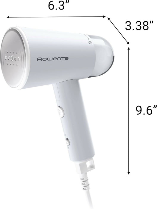 Rowenta Easy Travel 蒸汽衣物蒸汽機 2.3 盎司水箱容量，可折疊手持蒸汽機，輕鬆去皺，1100 瓦，便攜，熨燙，布料，旅行必備品