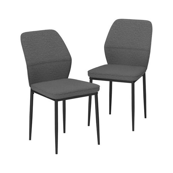 GOLDFAN Set of 4 Fabric Dining Chairs, Metal legs with Soft Paded Chairs for Home