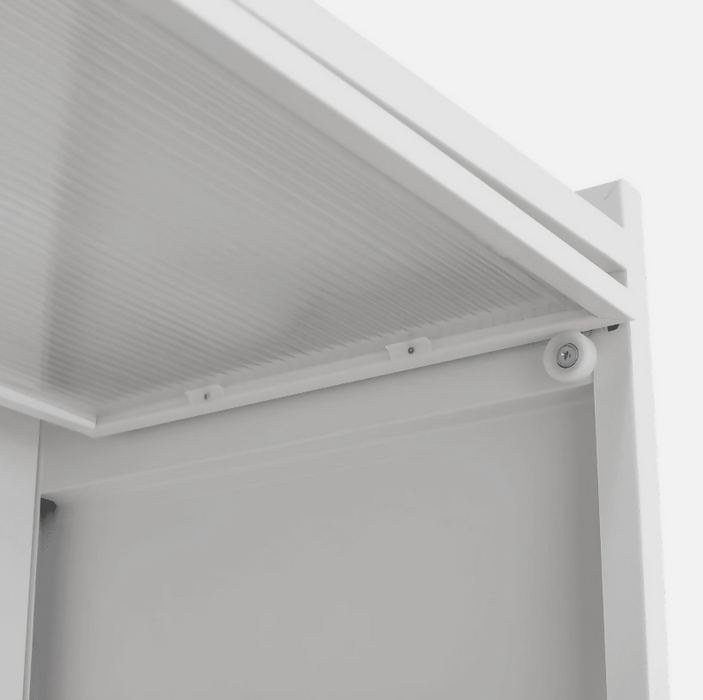 多層儲物廚房儲藏櫃，自立式廚房烘焙架，金屬材質，適用於餐廳、客廳和辦公室（4 翻轉門）