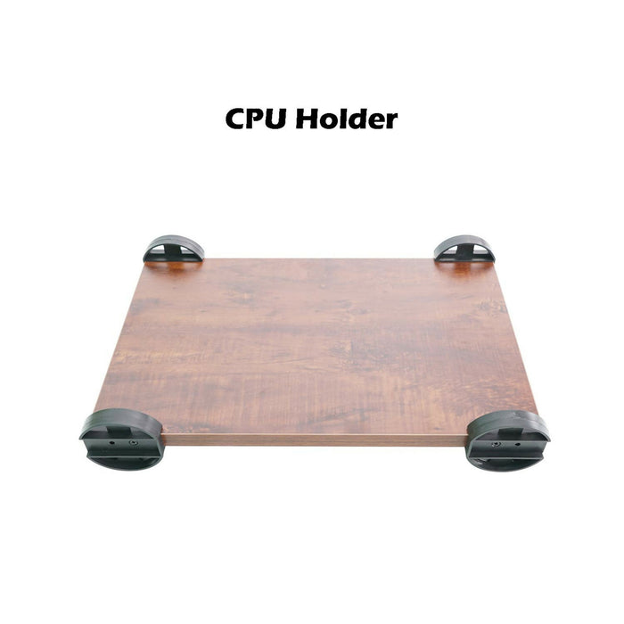 L Shaped Computer Desk 66-Inch Reversible Corner Office Desk with CPU Stand, Metal Frame, Wood Grain Top, Adjustable Feet Home Office, Gaming, Study Workstation