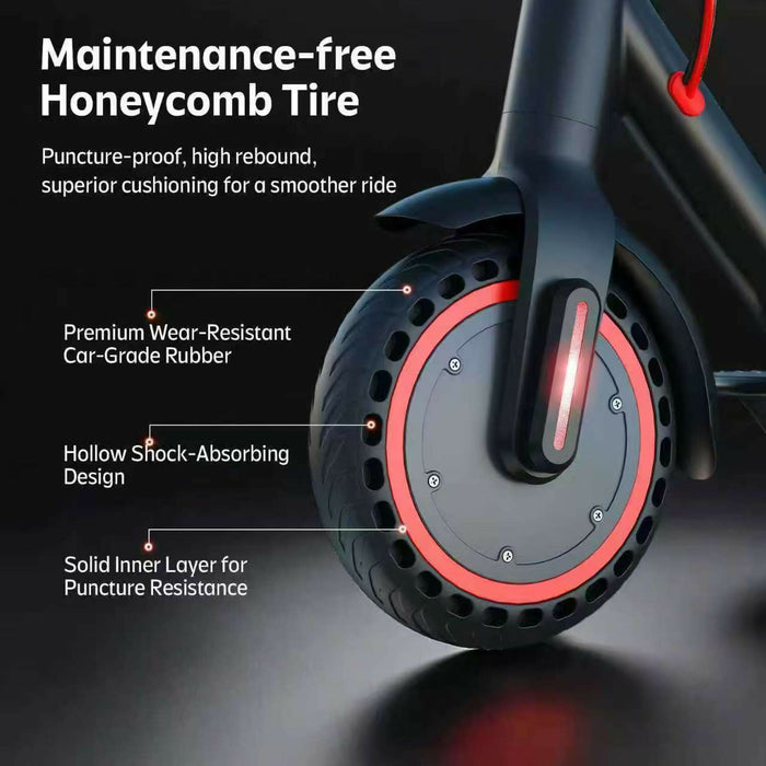 Electric Scooter for Adults, 350W Foldable Commuter E Scooter with App Control, 8.5" Honeycomb Tires, Dual Brakes, 10.4Ah Battery, Up to 30 km/h, Black