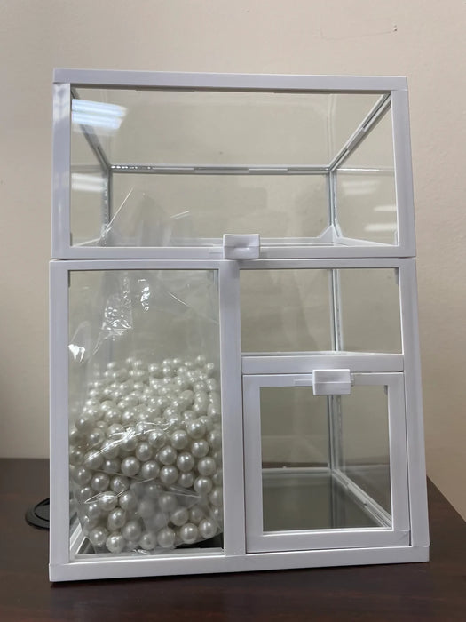 ICON BEST 化妝品收納盒，方形，玻璃