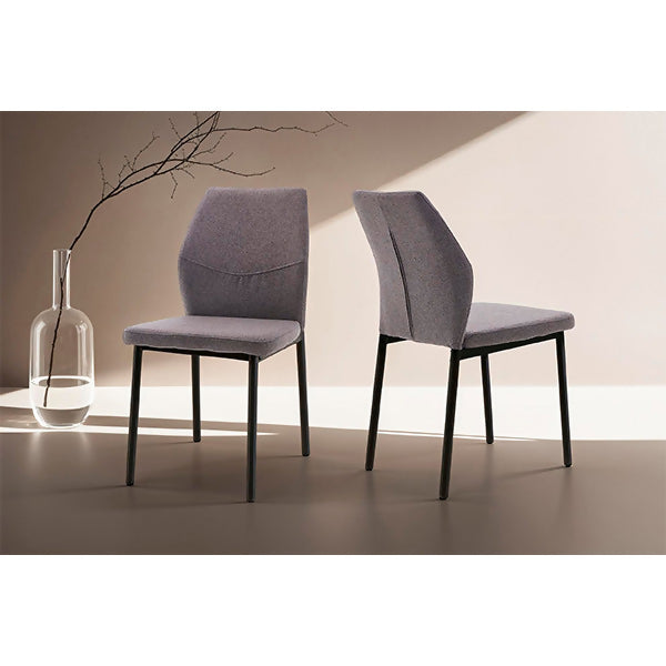 GOLDFAN Set of 4 Fabric Dining Chairs, Metal legs with Soft Paded Chairs for Home