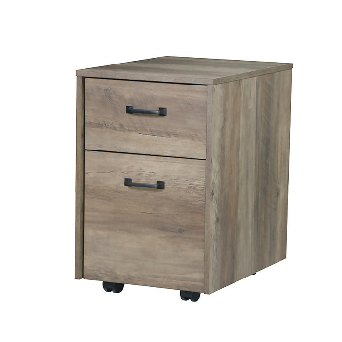 Maxxus 2 Drawers Rustic Oak Mobile File Storage Cabinet
