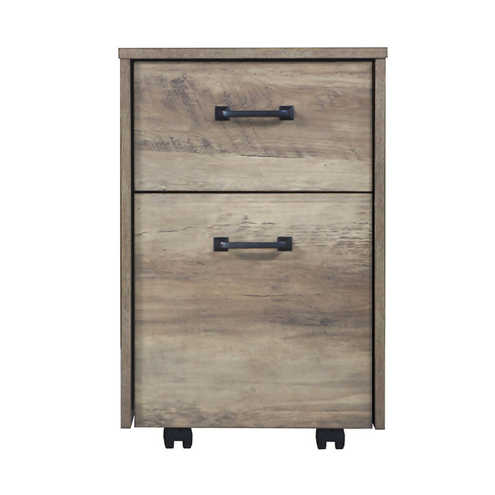 Maxxus 2 Drawers Rustic Oak Mobile File Storage Cabinet