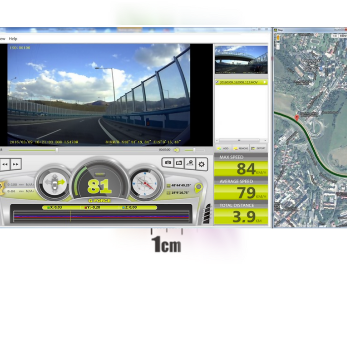 DOD Rearview mirror camera with GPS - RX400W