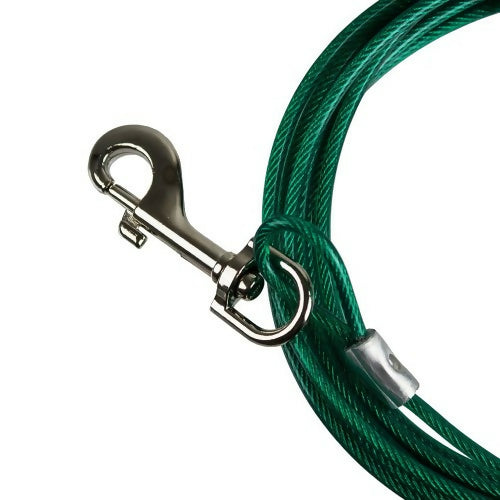 PETPHABET 4.5M Dog Tie-Out, Heavy Duty Tie Out Cable for Large Size Dogs Up To 50LBS(Random Color)