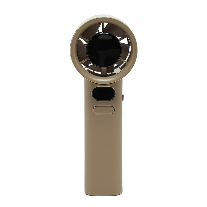 Mini Handheld Fan Rechargeable Portable Bladeless Fan with LED Display, Adjustable Speed & Quiet Operation USB-C Charging Compact Desk & Travel Fan Model M11 (Coffee Color)