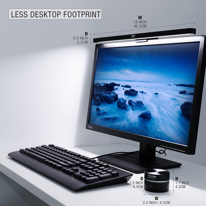 ICON BEST 可調式電腦顯示器燈，螢幕燈，帶遙控器的顯示器燈條