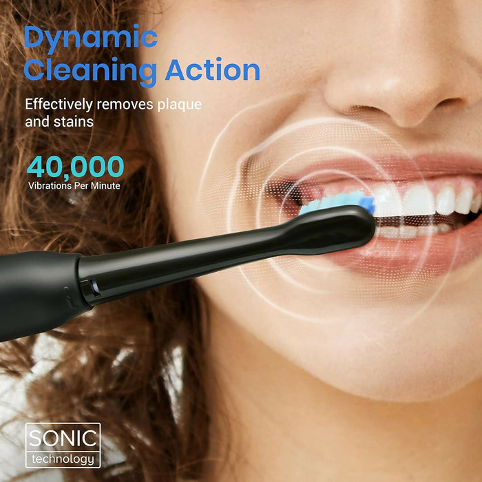 八替換頭音波電動牙刷 | Electric Toothbrush with 8 Brush Heads | 黑 Black, 白 White