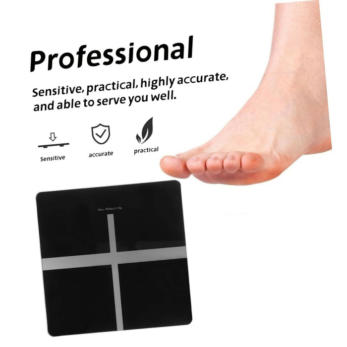 電子體重磅 180kg 強化玻璃 高精準家用磅｜Digital Weight Scale with Tempered Glass Platform High-Accuracy Sensors, Slim Modern Design, Easy-Read Display Home Fitness & Daily Weight Tracking Scale