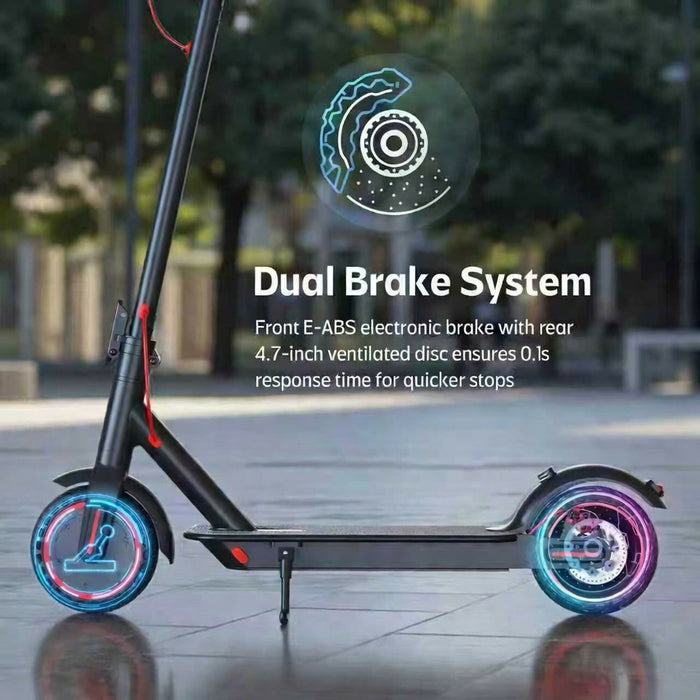 Electric Scooter for Adults, 350W Foldable Commuter E Scooter with App Control, 8.5" Honeycomb Tires, Dual Brakes, 10.4Ah Battery, Up to 30 km/h, Black