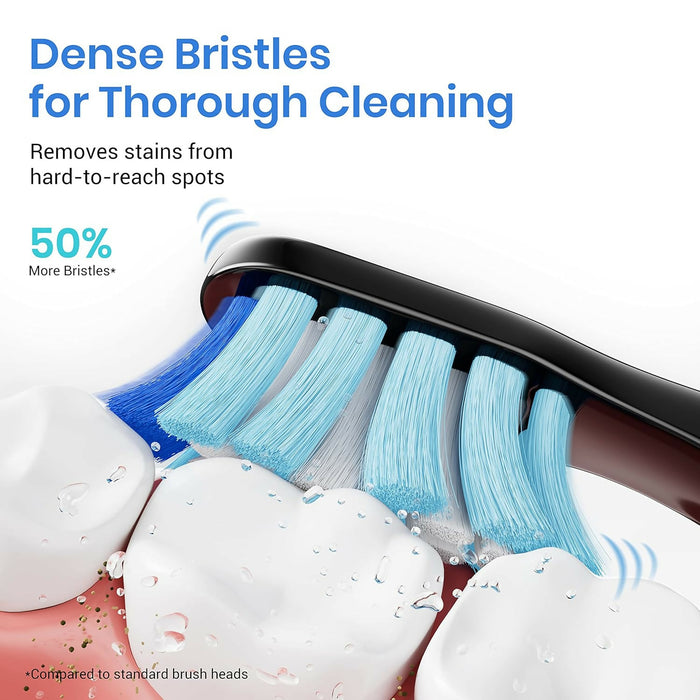 八替換頭音波電動牙刷 | Electric Toothbrush with 8 Brush Heads | 黑 Black, 白 White