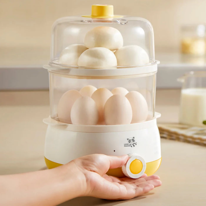 小浣熊 雙層旋煮蛋器 / 蒸鍋 | 2-Tier Egg Cooker & Steamer | 280W