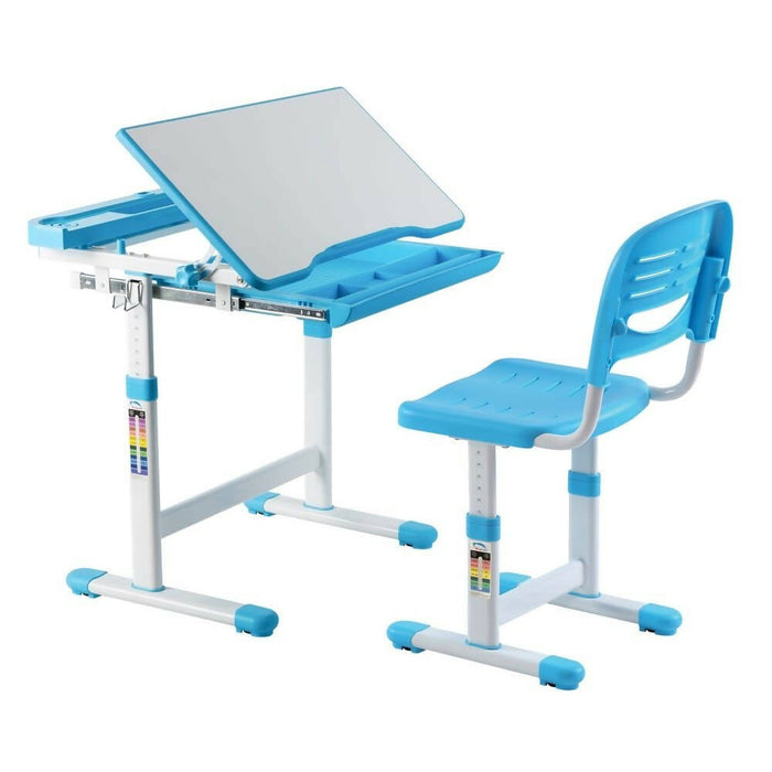 AVICENNA – 可調式兒童書桌和椅子 - 藍色