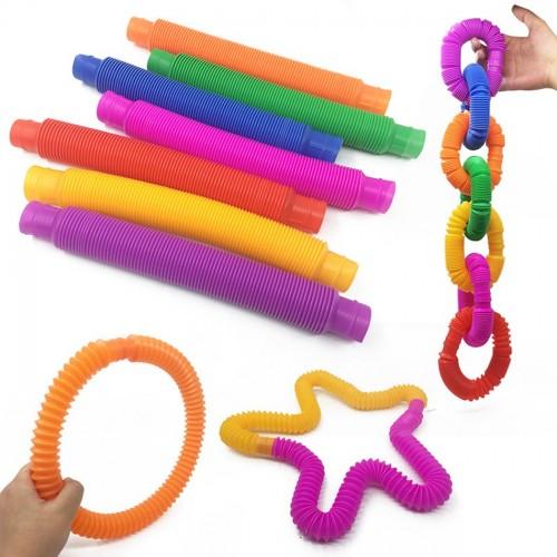 12 件裝 Pop 可彎曲彈性管兒童感官管玩具