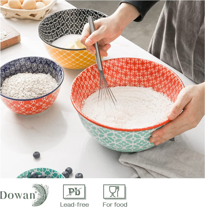 日式叠叠汤碗饭碗三套装绚丽多彩 伴手礼Colorful Nesting Bowls
