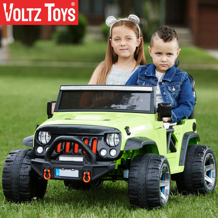 Voltz Toys Classic 2 Seater Jeep Wrangler ride on car for kids with Remote Control