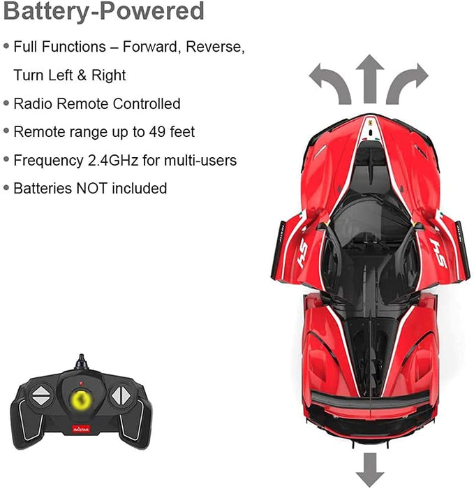 Building Kit, Rastar 1/18 Ferrari FXXK EVO DIY Building Kit with Remote Control, 92pcs