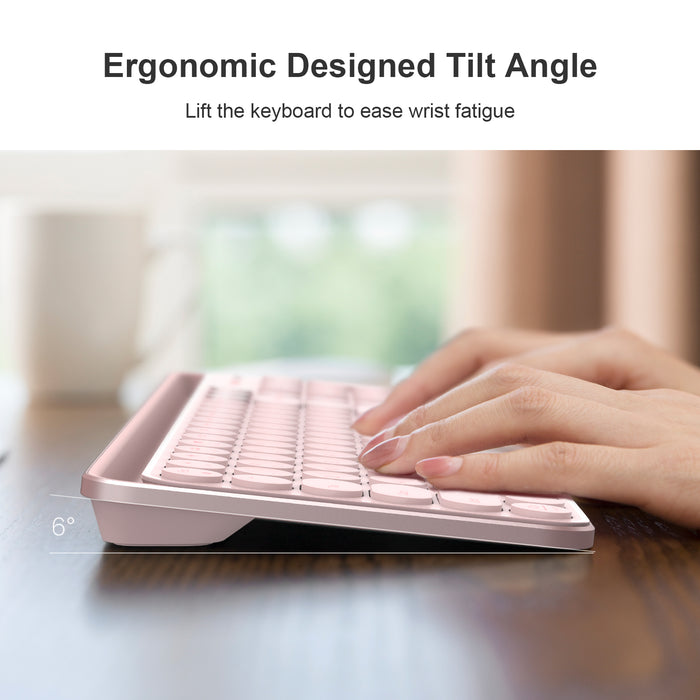 MIIIW K02 Bluetooth Dual Mode Keyboard-Sakura Pink