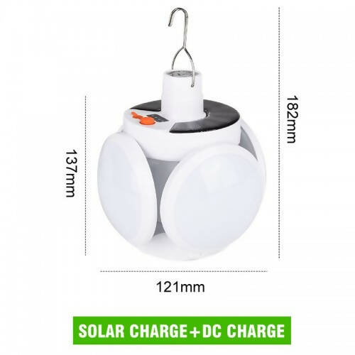 Portable Solar Camping Light Tent Lamp with Hanging Hook
