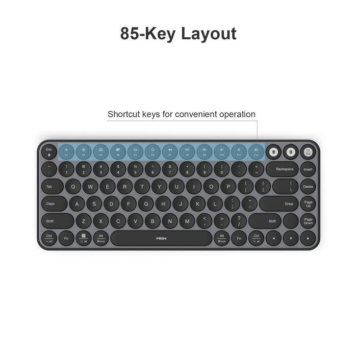 MIIIW K07 無線雙模藍牙鍵盤-黑色