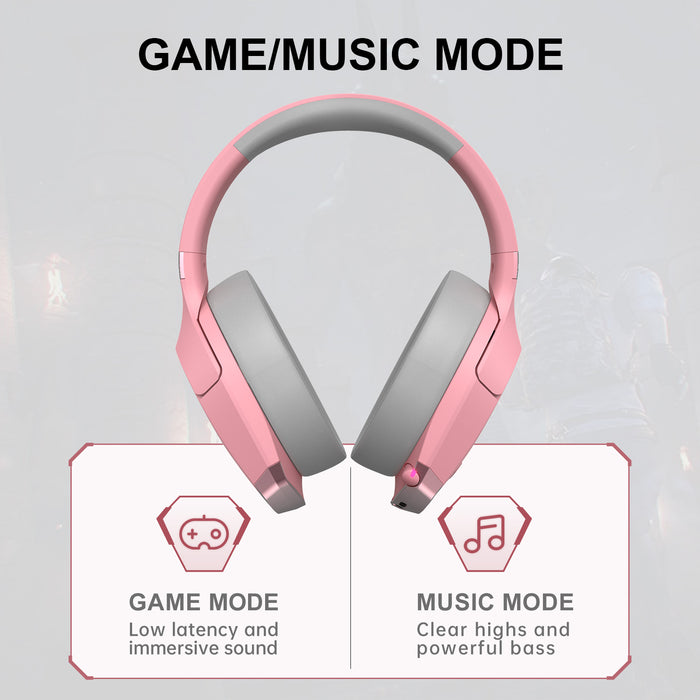HECATE by Edifier GX Hi-Res Gaming Headset for PS4/ PS5/ PC/Switch/Xbox Gamepad - USB/Type-C/3.5mm Wired Gaming Headphones with Microphone RGB Lighting - ENC Noise Cancelling - 50mm Driver (Pink)