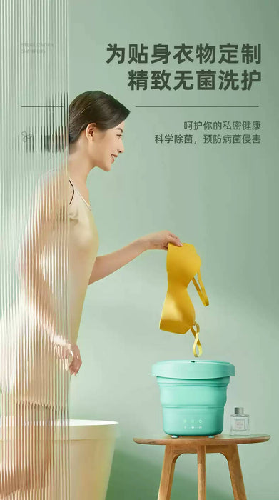 小米有品EraClean世淨WMP02定頻波輪迷你洗衣機 淺綠色
