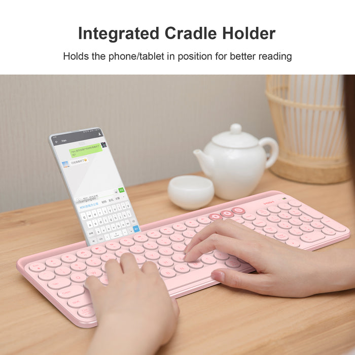 MIIIW K02 Bluetooth Dual Mode Keyboard-Sakura Pink
