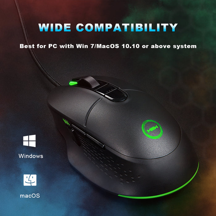 MIIIW G02 Wired Gaming Mouse-Black