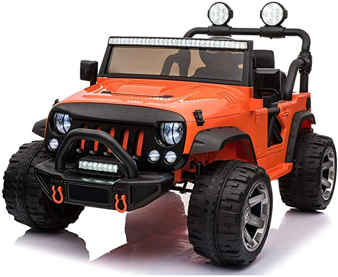 Voltz Toys Classic 2 Seater Jeep Wrangler ride on car for kids with Remote Control and Leather Seat