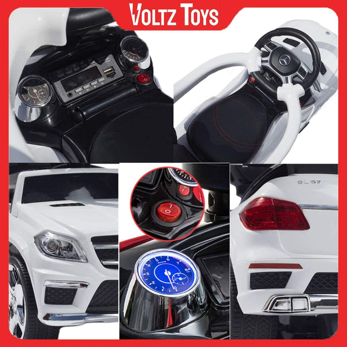 Voltz Toys 梅賽德斯-奔馳 AMG GL63 4 合 1 嬰兒學步車帶推桿、LED 燈和 MP3 播放器