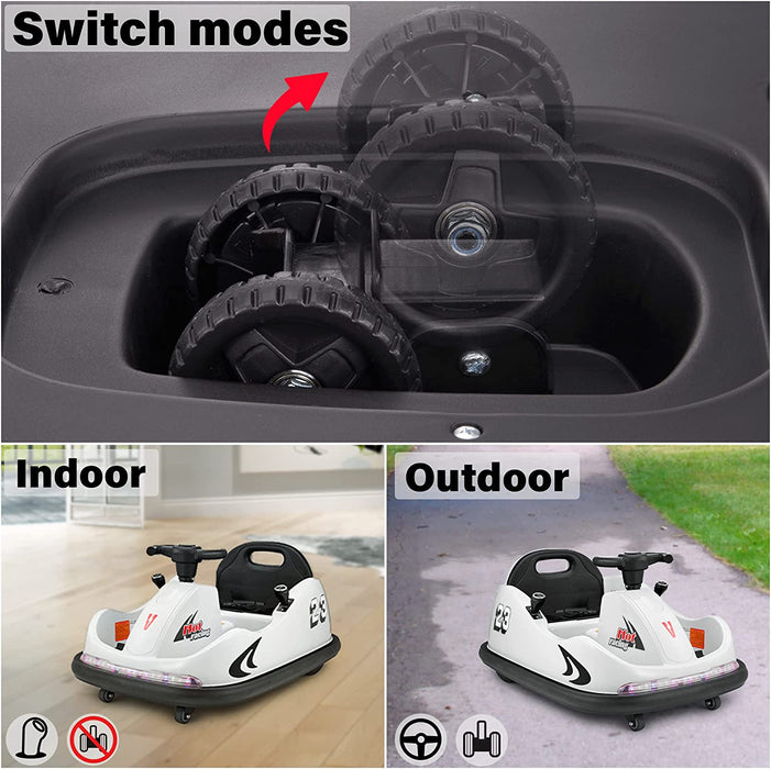 Voltz Toys 12V Kids Bumper Car 360Â° Rotation for Indoor and Outdoor